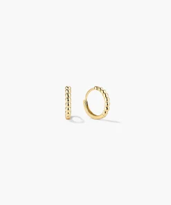 Beaded Huggie Hoops