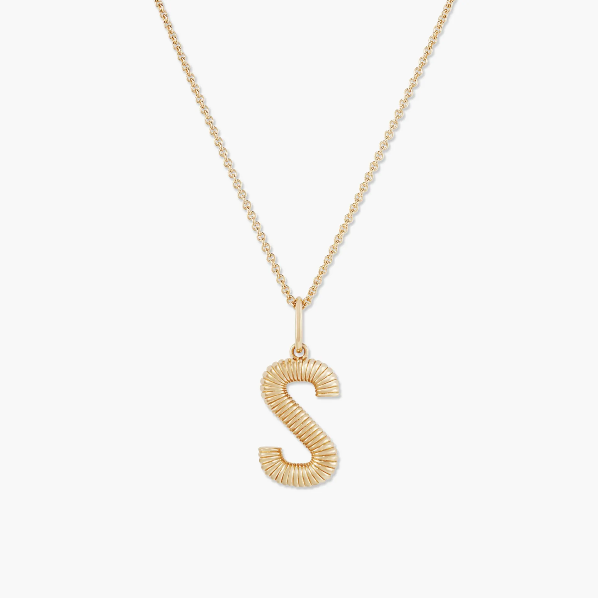 Bold Letter Pendant Necklace