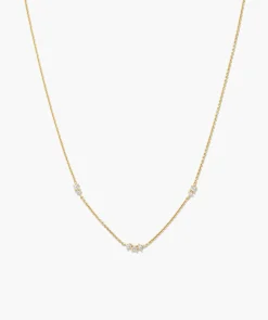 Floating Lab Grown Sapphire Necklace