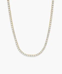 Lab Grown Sapphire Tennis Necklace