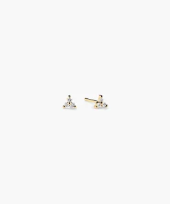 Mini Lotus Diamond Studs