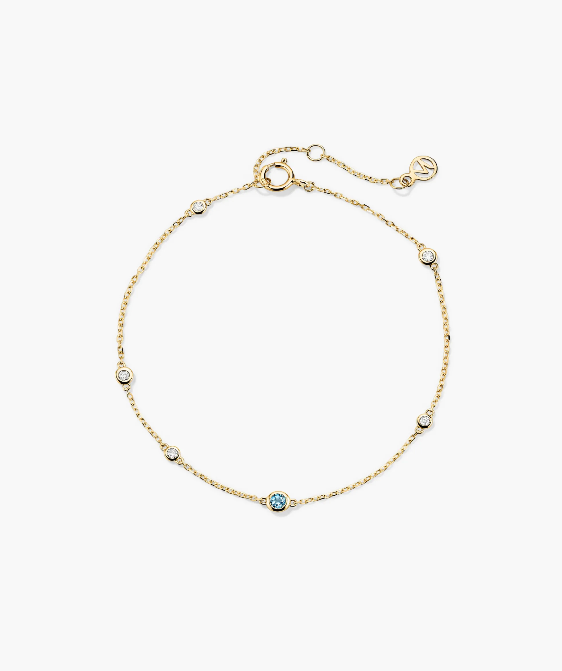 Multi Gemstone Station Bracelet