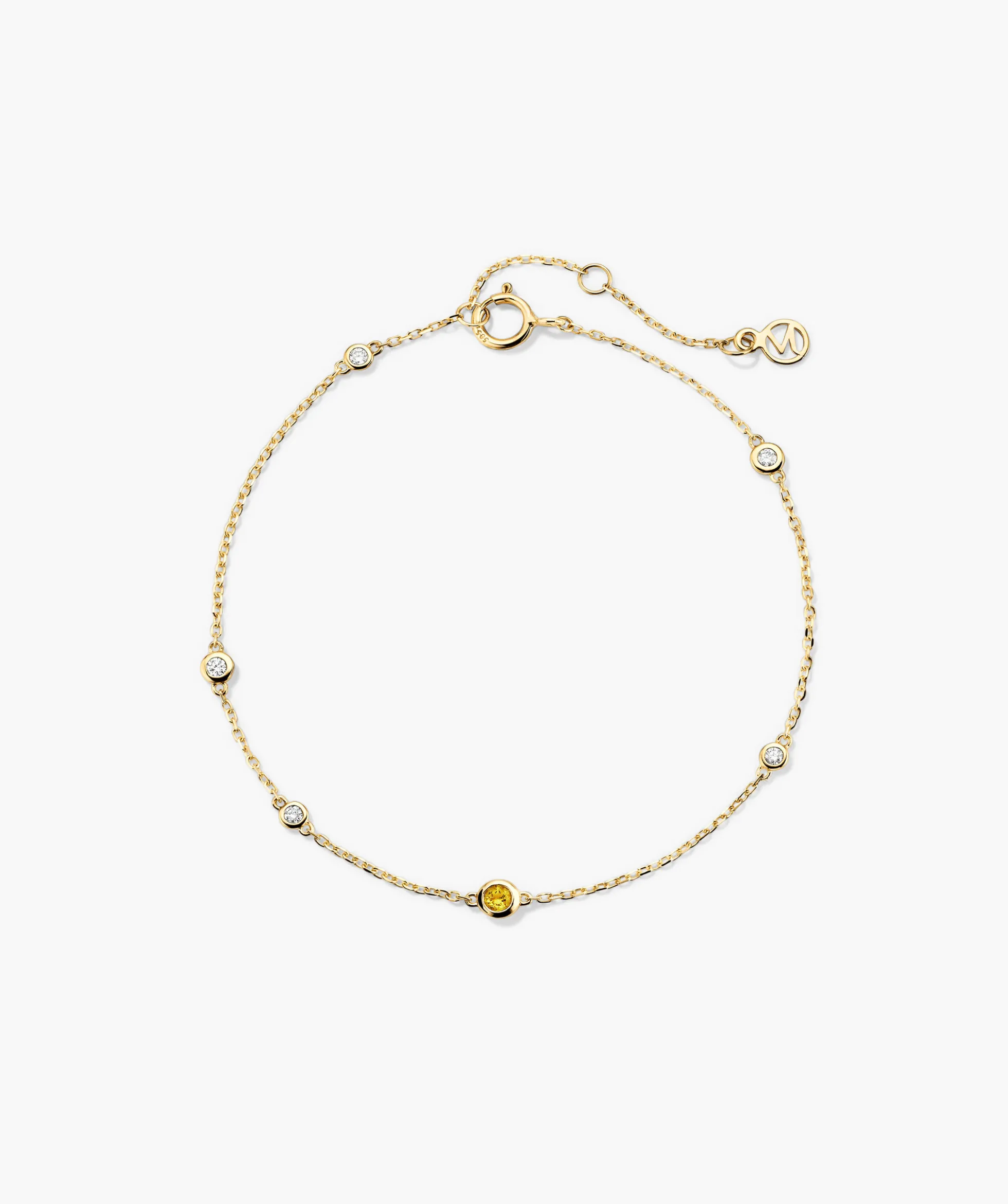 Multi Gemstone Station Bracelet