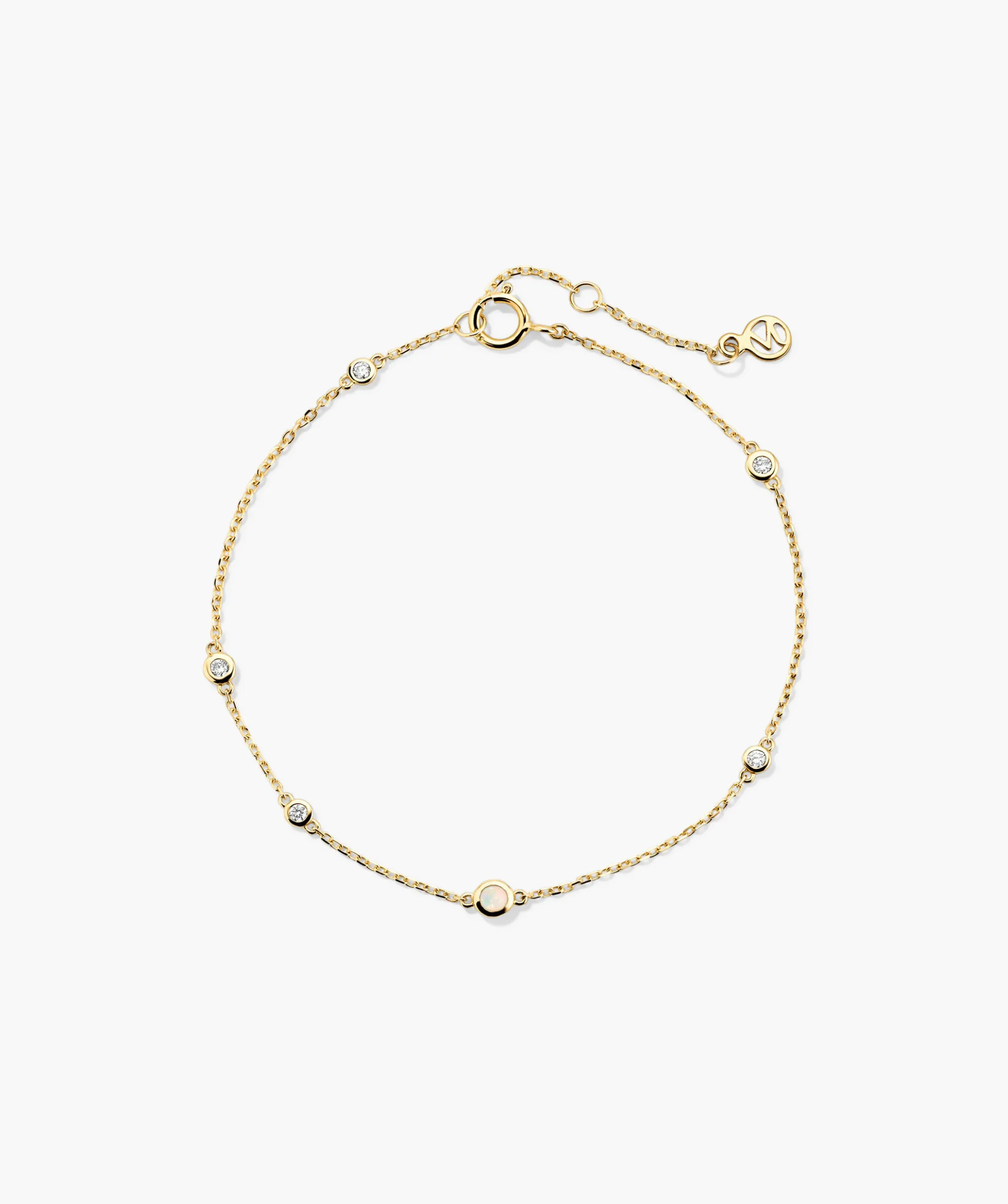 Multi Gemstone Station Bracelet