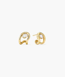 Organic Dôme Curve Gemstone Huggies