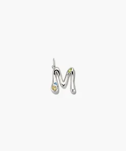 Organic Dôme Liquid Letter Pendant