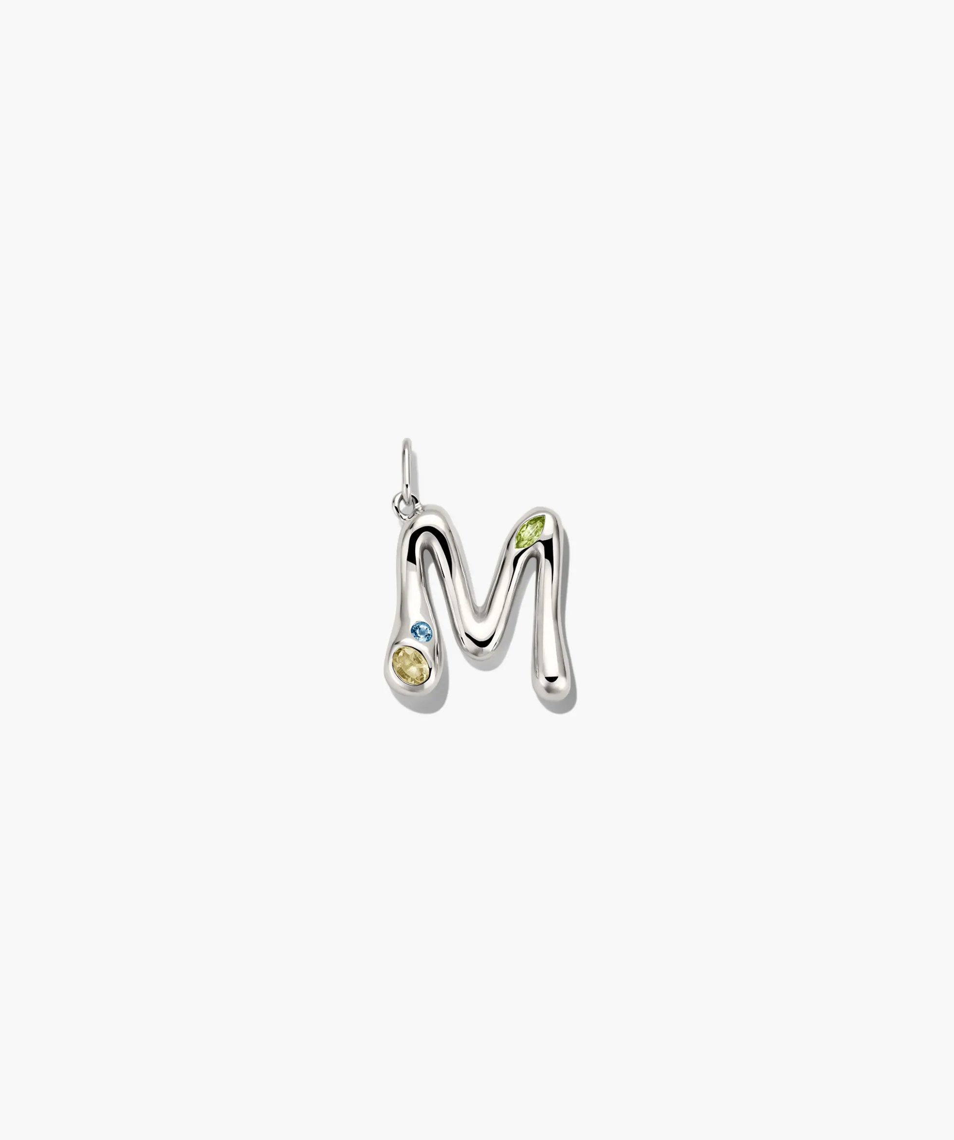 Organic Dôme Liquid Letter Pendant