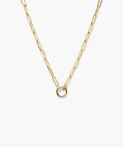 Paperclip Chain Charm Necklace