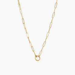 Paperclip Chain Charm Necklace