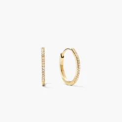 Pavé Diamond Small Hoops