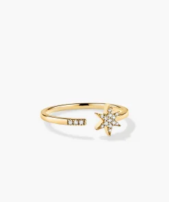Pavé Diamond Star Open Ring