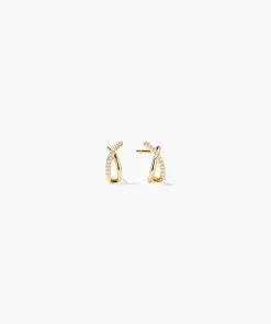 Pavé Diamond X Studs
