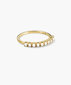 Pearl Half Eternity Ring
