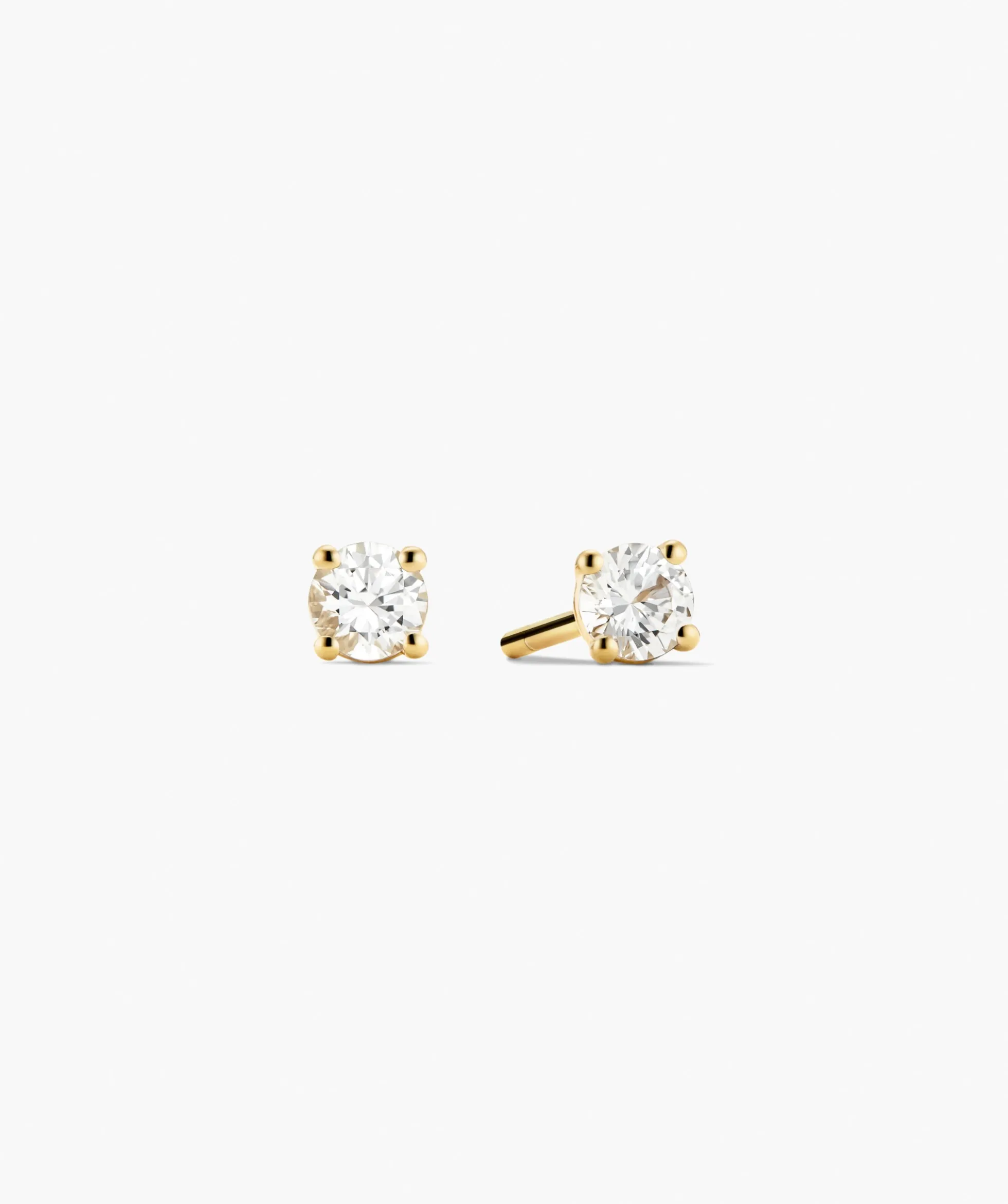 Round Lab Grown Sapphire Studs