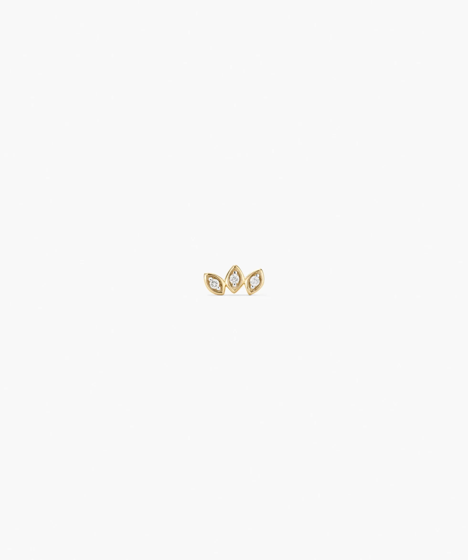Single Marquise Diamond Bar Stud