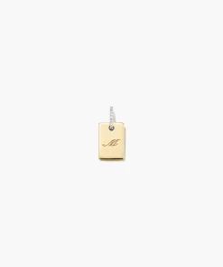 Tag Pavé Diamond Engravable Charm