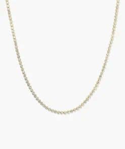 Zadie Bezel Lab Grown Sapphire Tennis Necklace